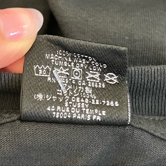 🖤 NWT🖤 STUSSY Basic Pigment Dyed Black Tee - Picture 7 of 7